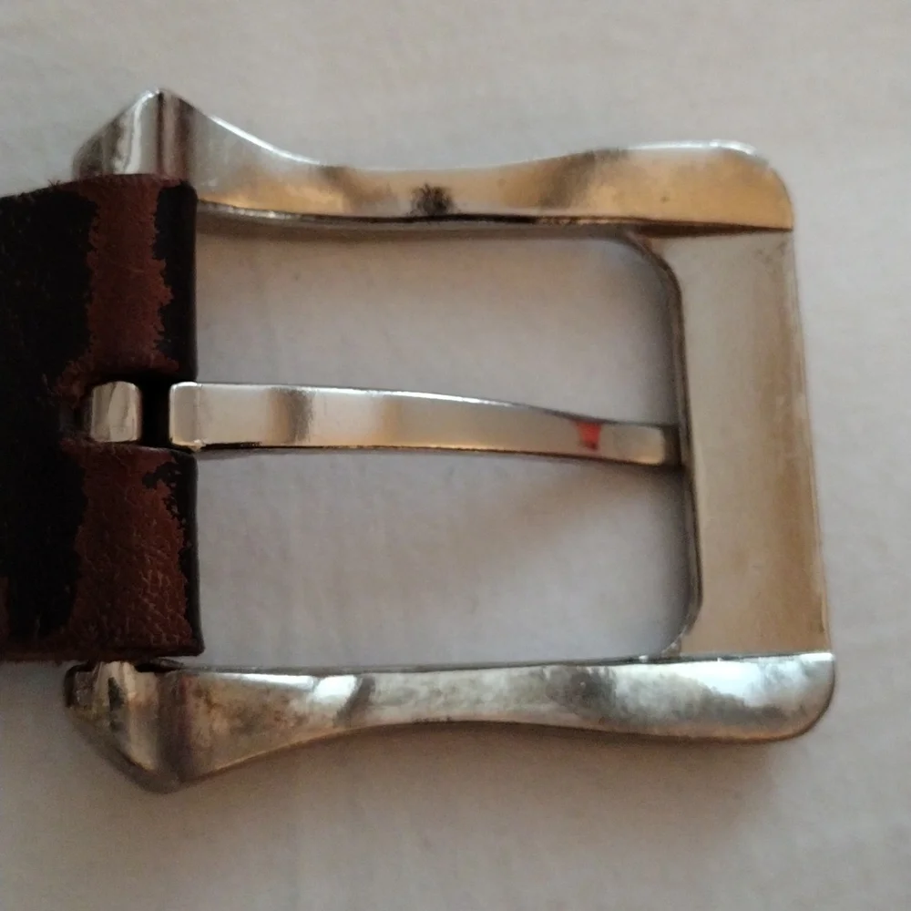 Rocker Crystal Studded Leather Belt M